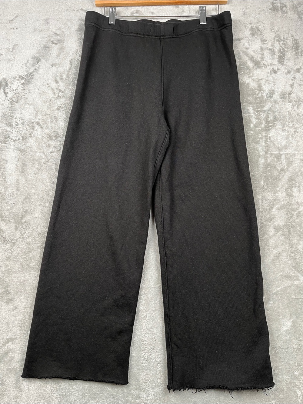 NEW Frank & Eileen S Black 100% Cotton Wide Leg Sweatpants